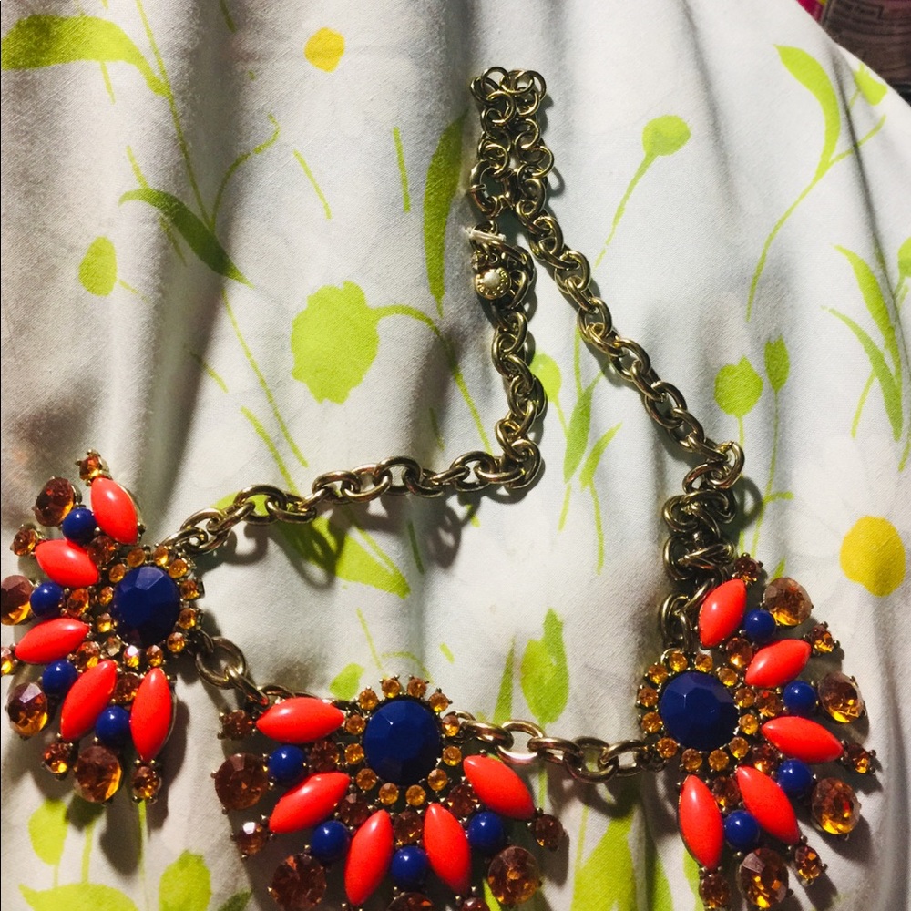 Vintage blue and orange necklace